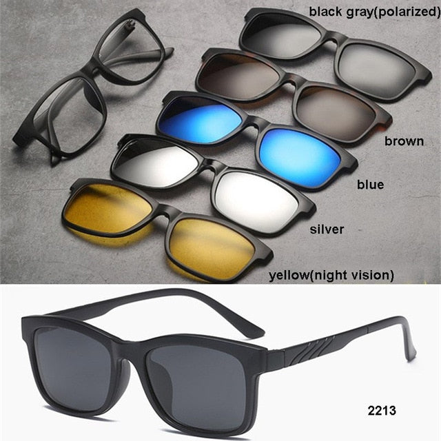 5 in 1 Magnetic Lens Swappable Sunglasses